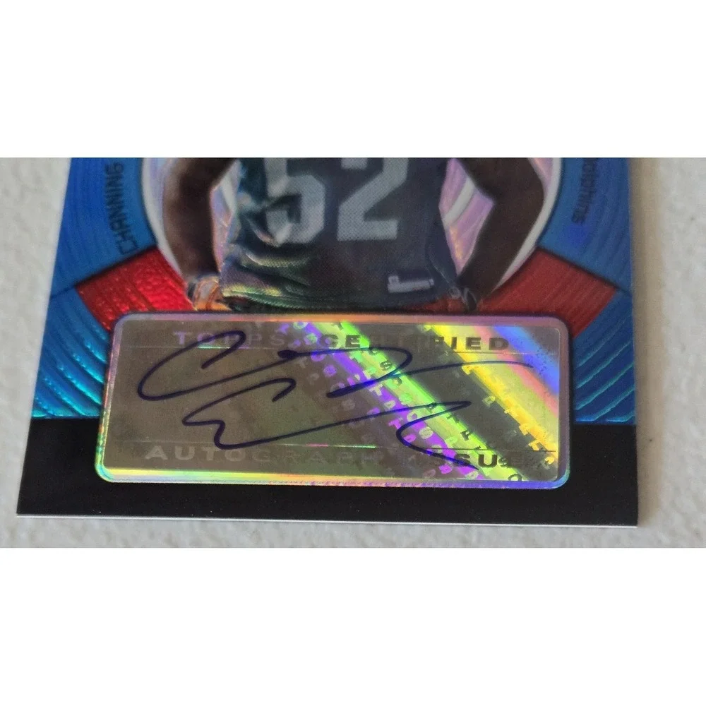 Channing Crowder‎ 2005 Topps Finest Rookie Auto Blue Refractor /299 Dolphins
